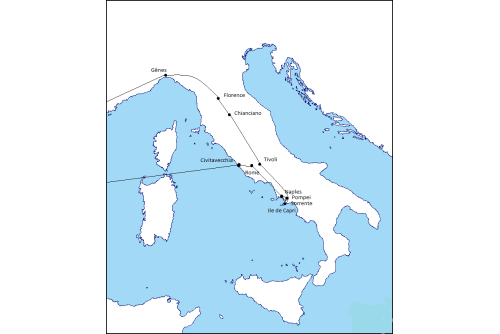 Merveilles d'Italie : Florence, Tivoli, Capri, Naples