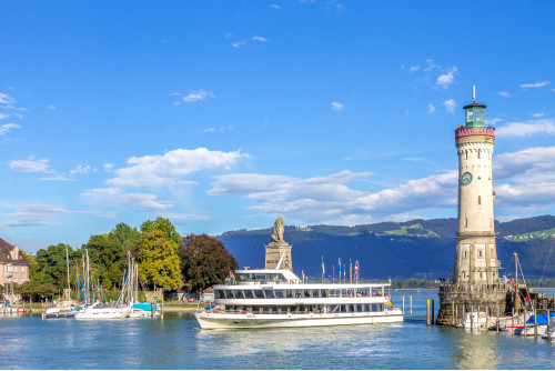 Le lac de Constance  et l’île aux fleurs de Mainau, orchidées et tulipes