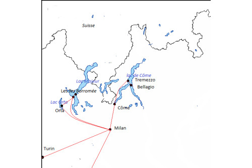 Splendeurs des lacs Italiens : Majeur, Orta, Côme