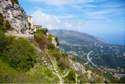 Route des balcons d'Azur à la mer : Ste Agnes, col de turini, Eze