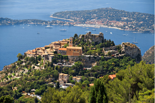 Route des balcons d'Azur à la mer : Ste Agnes, col de turini, Eze