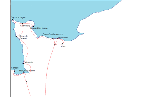Les Plages du Débarquement, Cherbourg et le Mont-St-Michel