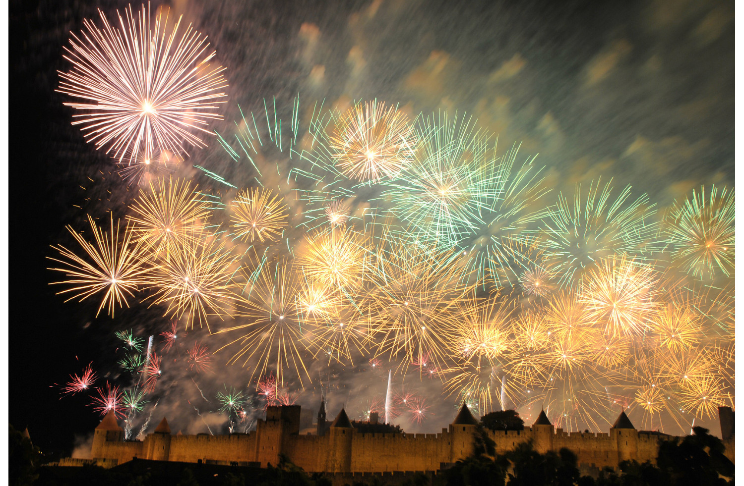 Embrasement de la Cité de Carcassonne