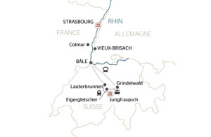 Croisière du coeur de l'Alsace aux sommets des Alpes suisses