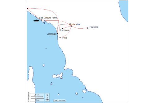 Toscane, Florence et Carnaval de Viareggio ou Cinque Terre 6jours